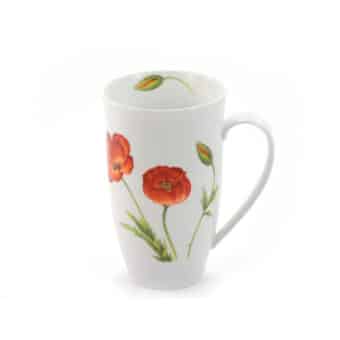 Taza "Poppy" de porcelana grande