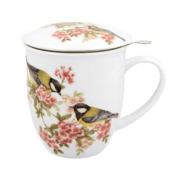 Taza de porcelana con filtro y tapa Sicori