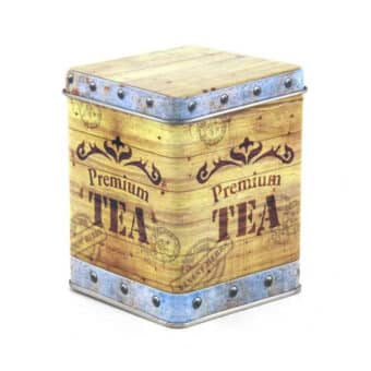 Lata de té con diseño retro Chest