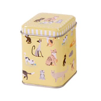 Lata de té con diseño Gatos
