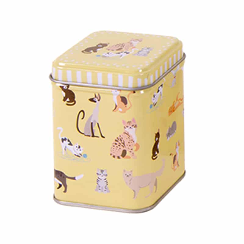 Lata de té con diseño Gatos