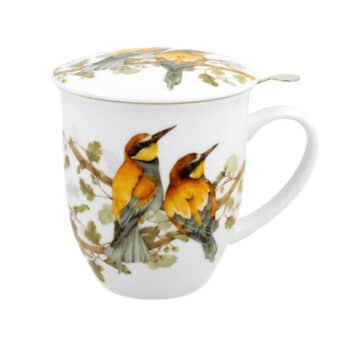 Taza porcelana con filtro y tapa Beeater